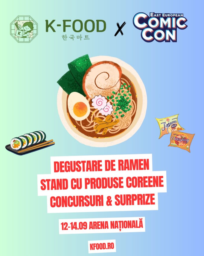 K-FOOD România aduce gustul și energia valului coreean la East European Comic Con 2025
