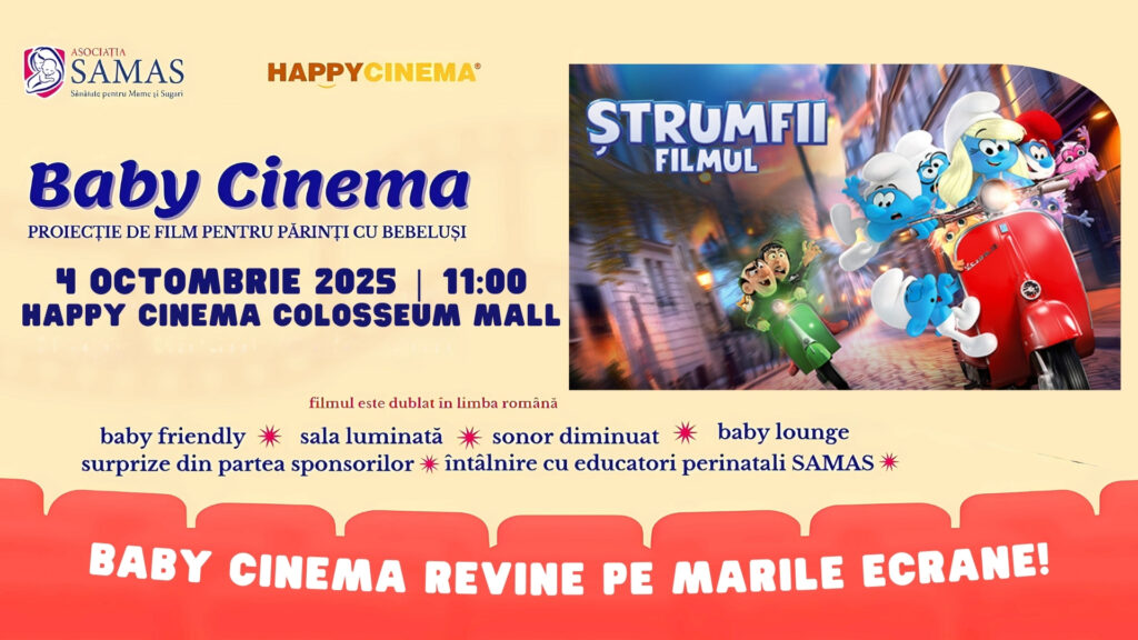 Baby Cinema revine la Happy Cinema Colosseum – proiecții speciale pentru părinți și bebeluși