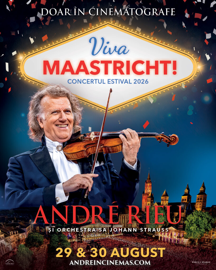 André Rieu revine pe marile ecrane la Happy Cinema cu concertul aniversar „Viva Maastricht!”, dedicat celor 20 de ani ale celebrelor spectacole