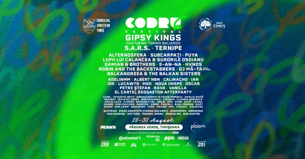 Line-up-ul complet al CODRU Festival este aici. Ultimul weekend din vară se trăiește în Pădurea Verde, la Timișoara!